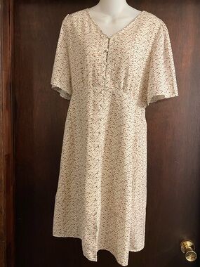 Mikarose Brand Women's size Small NWT The Clover Vintage Rust Floral Dress